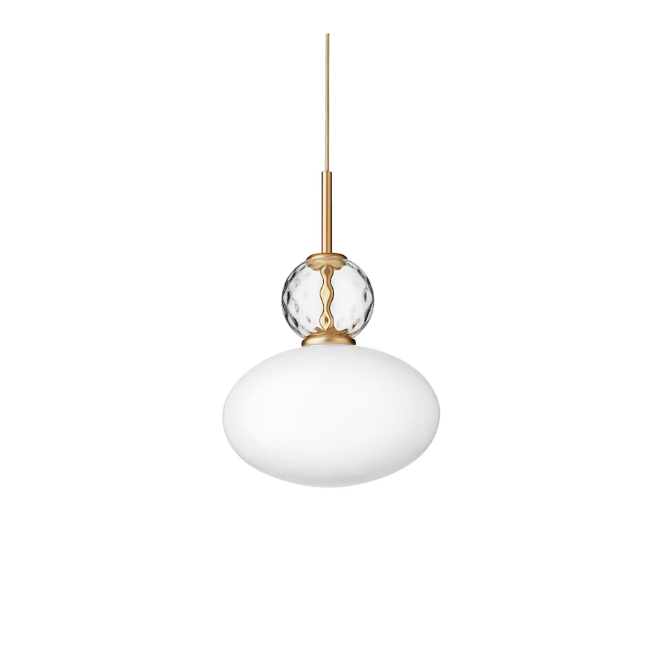 Rizzatto 32 Satin Brass/Opal White