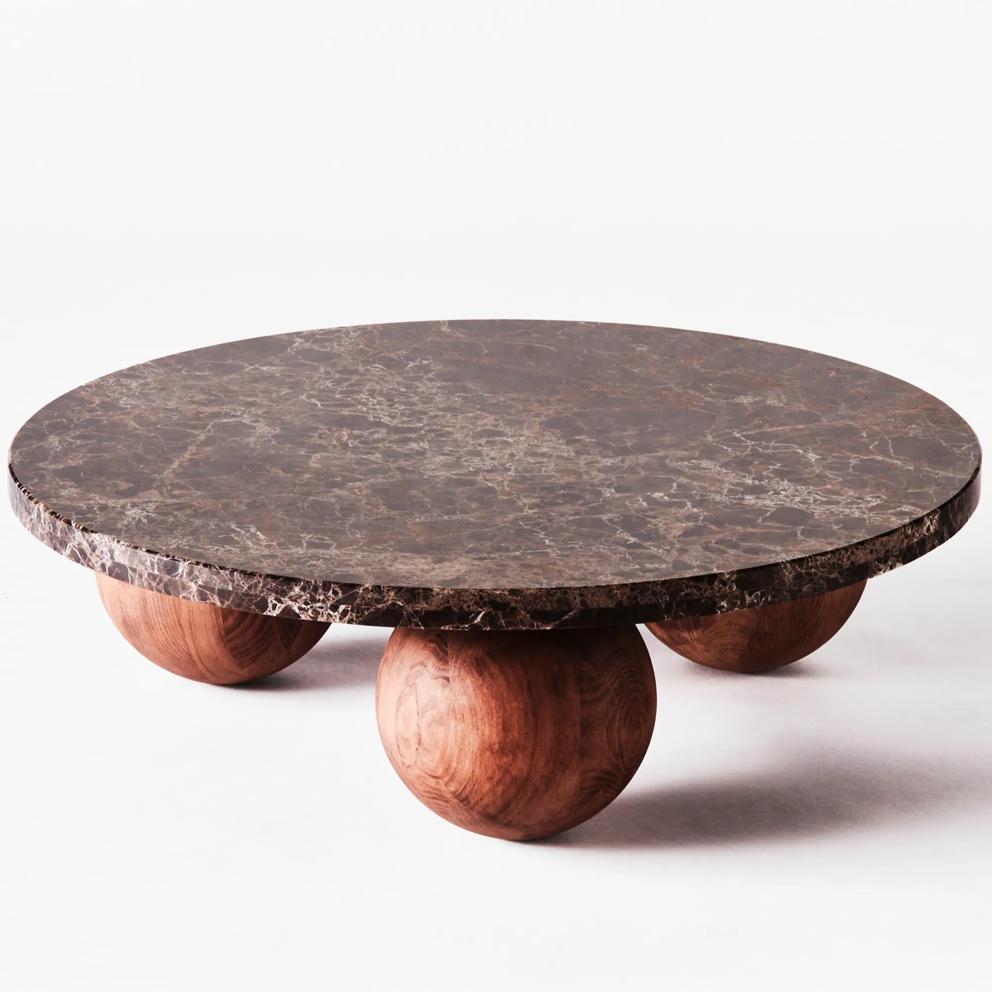 Sphere Sofa Table Round Dark Emperador - 3