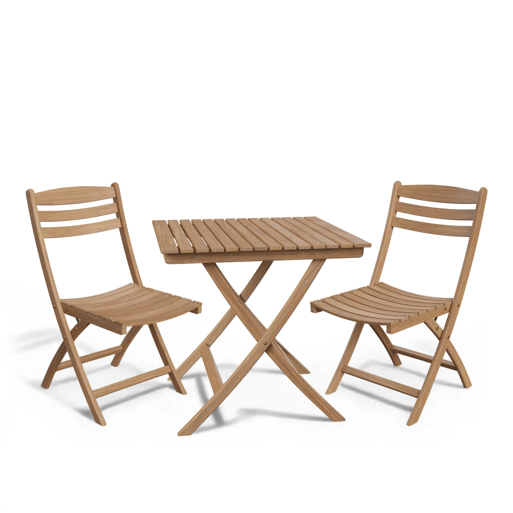 Selandia vierkante eettafel voor buiten en 2 tuinstoelen - 1