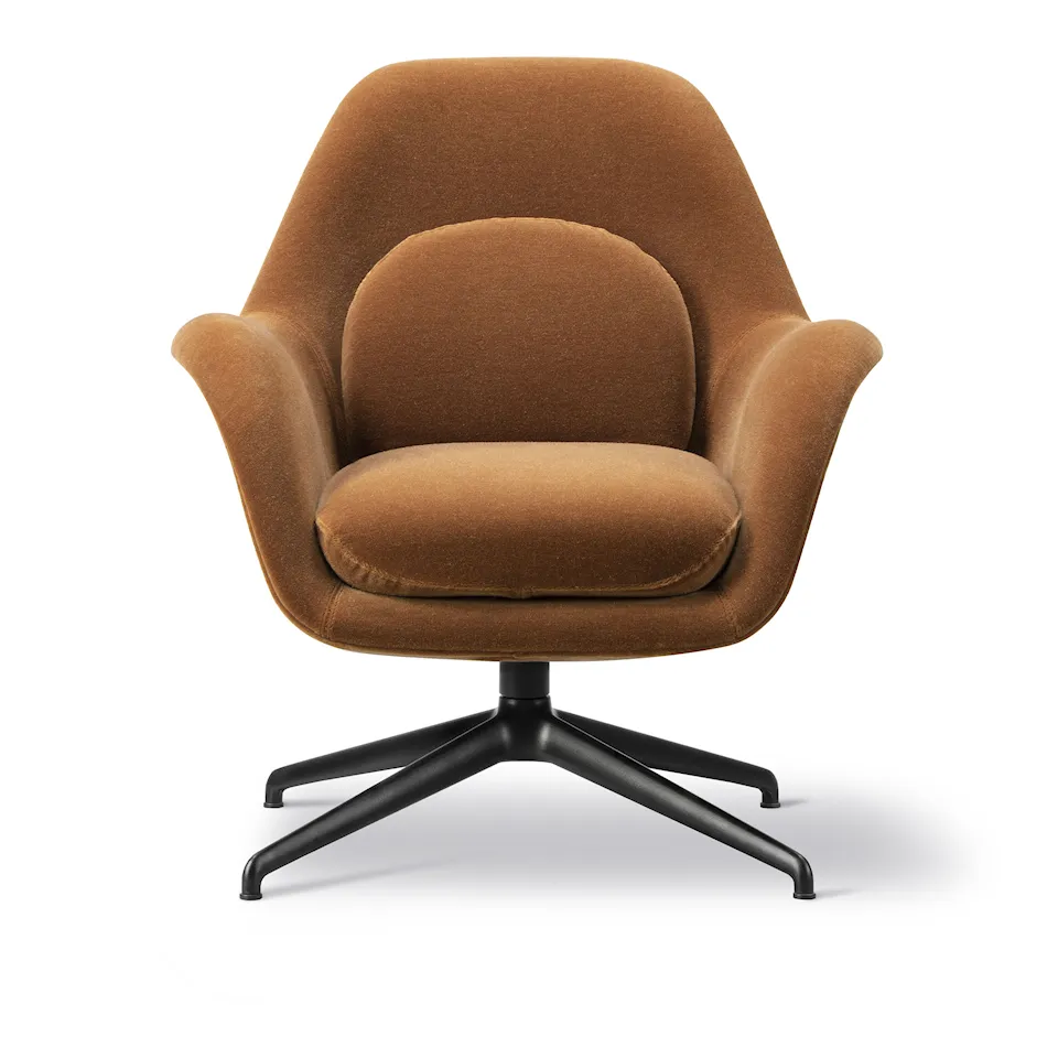 Swoon Petit Swivel Lounge Chair Black