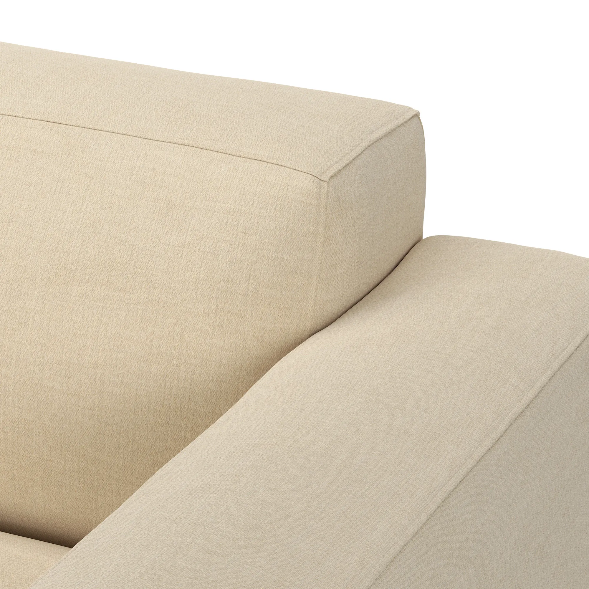 Brick 2-Seater Chaise Lounge Open End Left - 4