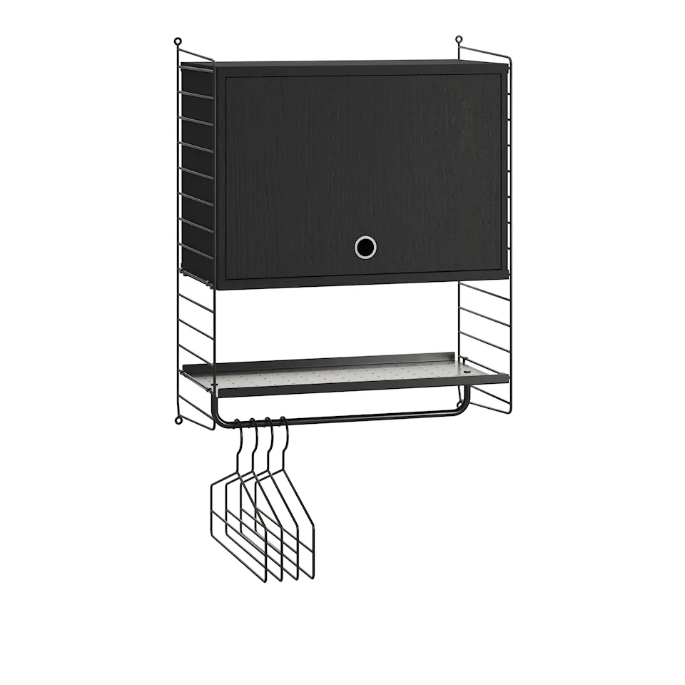 Hallway shelving system V black/black