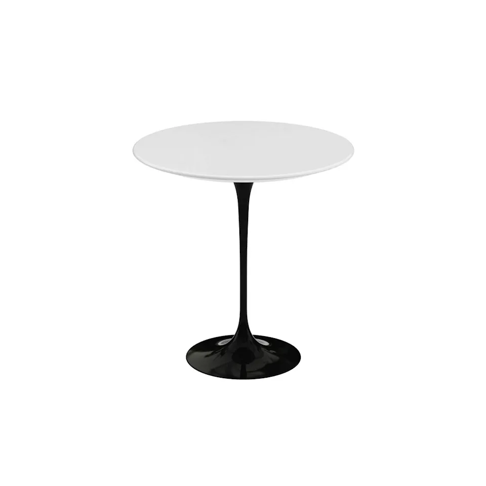 Saarinen Low Round Table For Outdoor, Höjd 51 cm, Ø 51 cm, Svart underrede