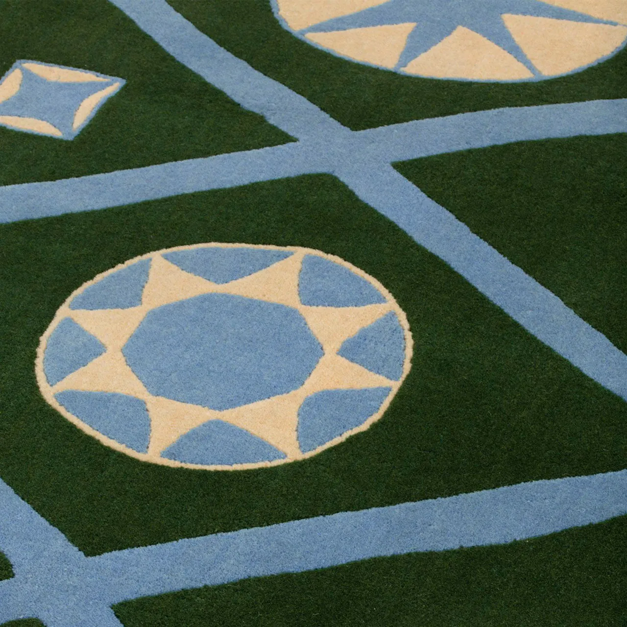 Jewelled Lattice Runner wool rug