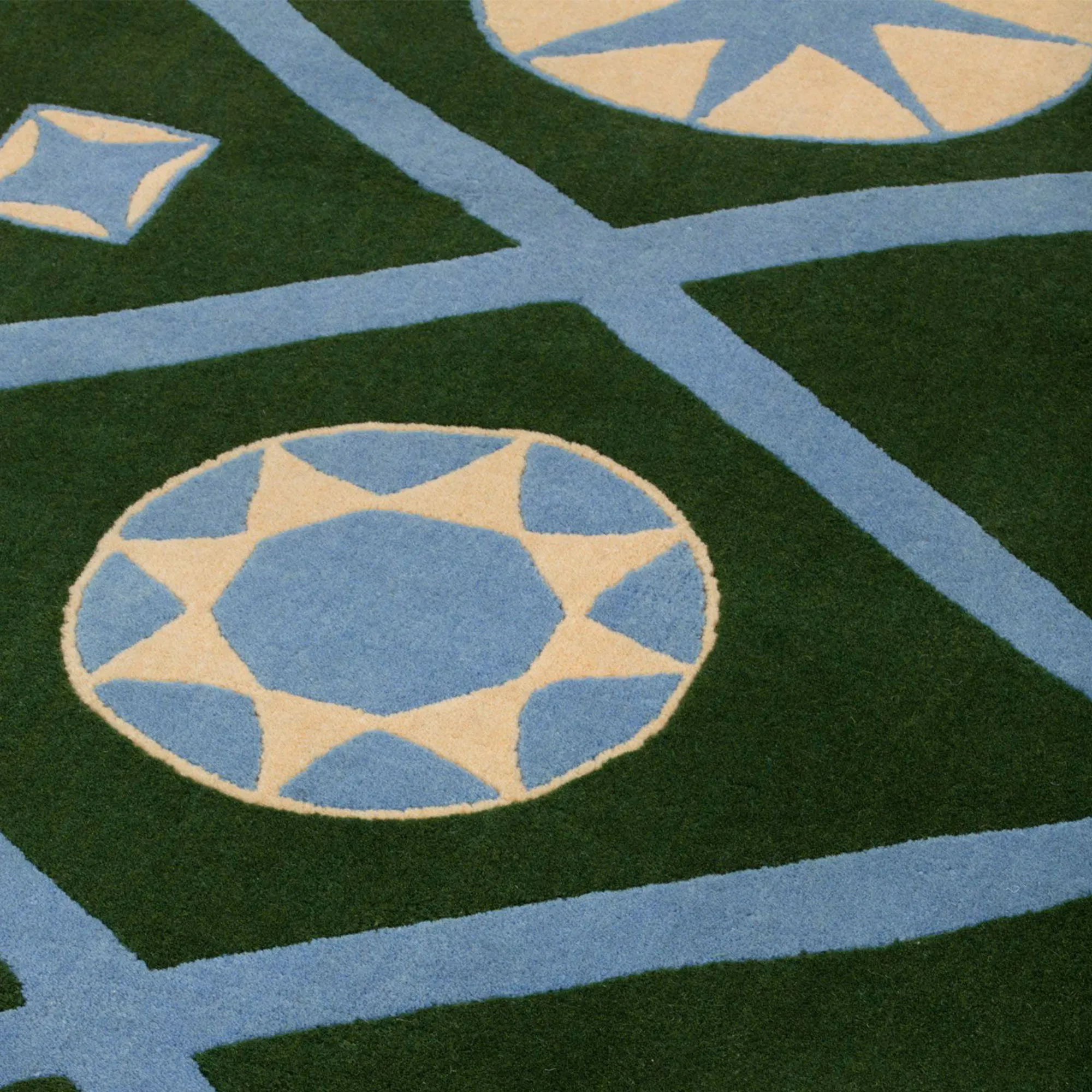 Jewelled Lattice Runner wool rug - 2