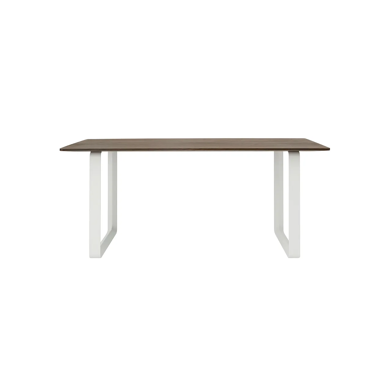 70/70 Table Solid Smoked Oak / White 170x85 cm