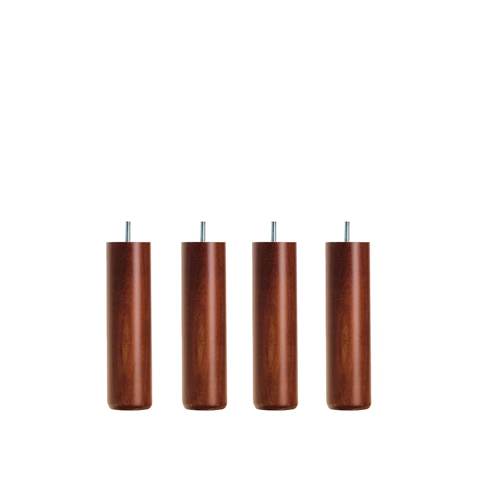Dux SC Bed Leg Round Mahogany 4-pack