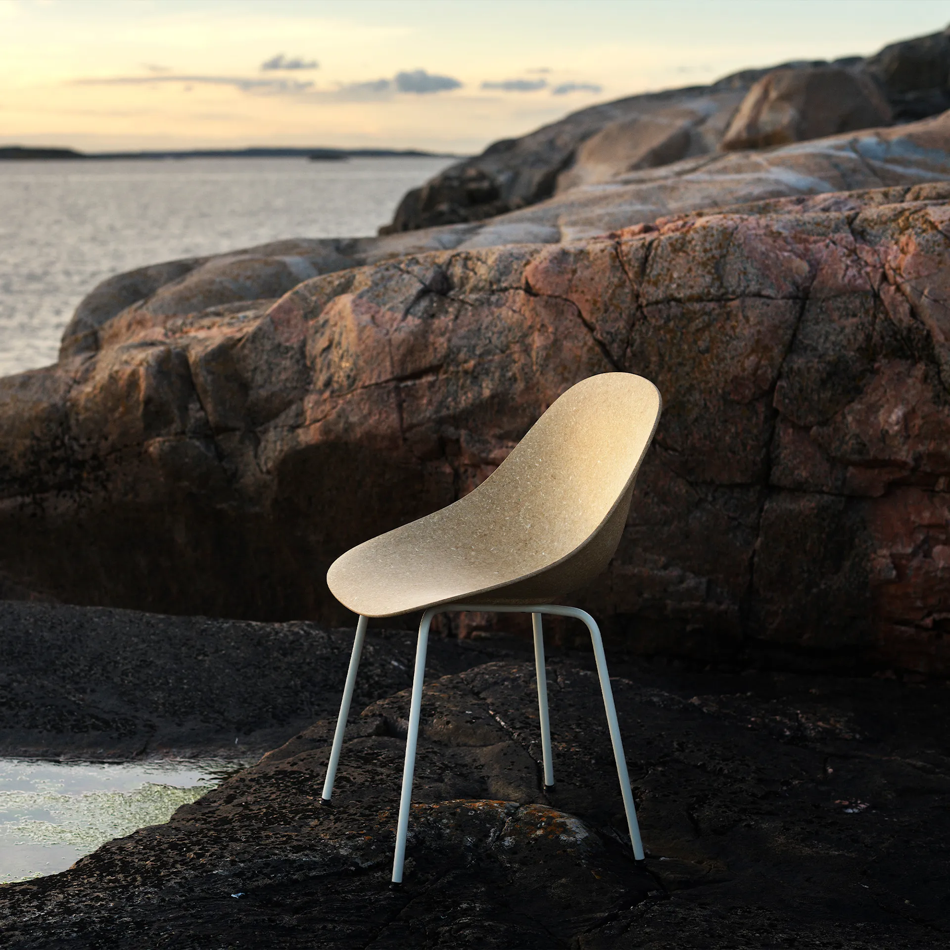 Mat Chair Cream Steel - Normann Copenhagen - NO GA