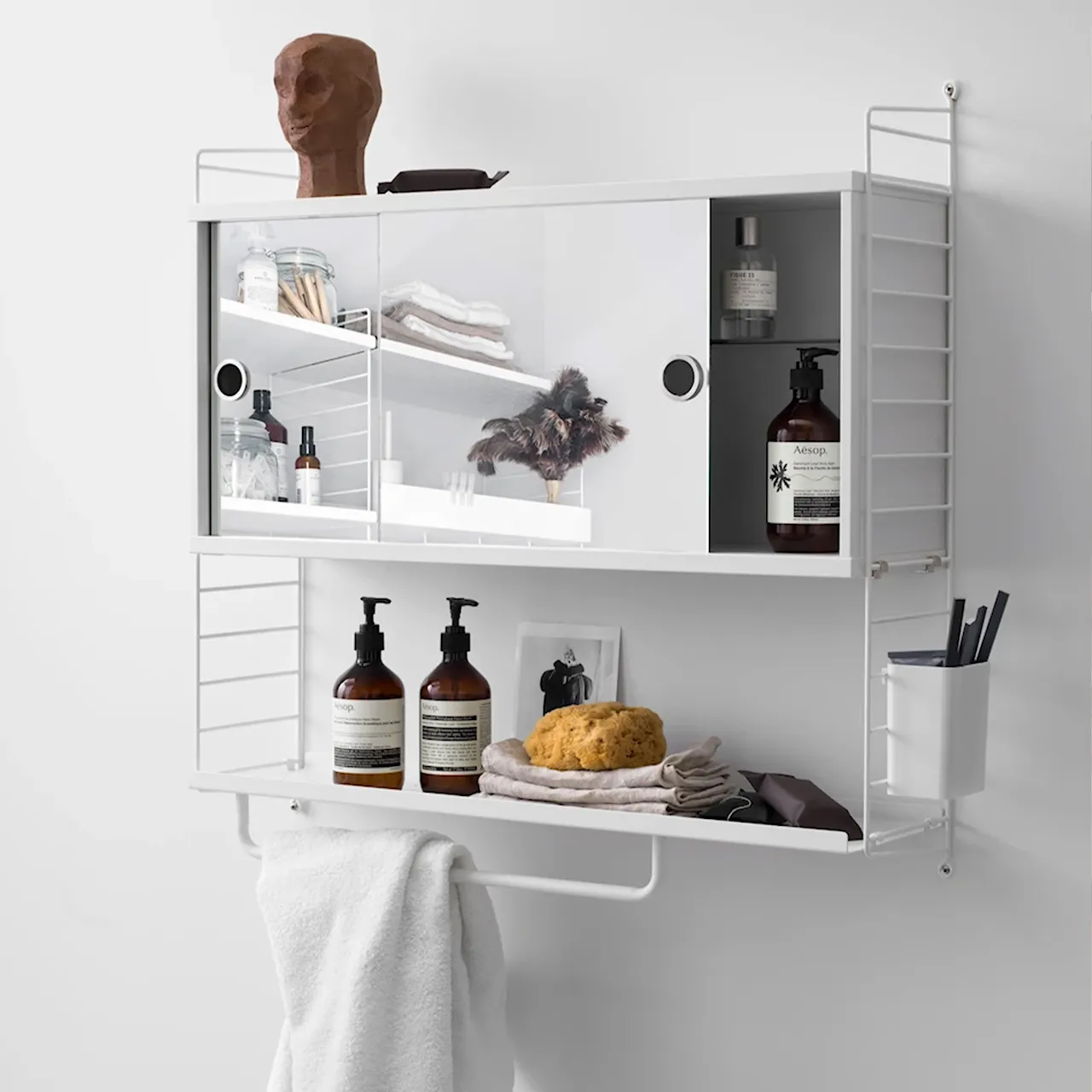 Stång för Metal shelf 78cm mörkgrey