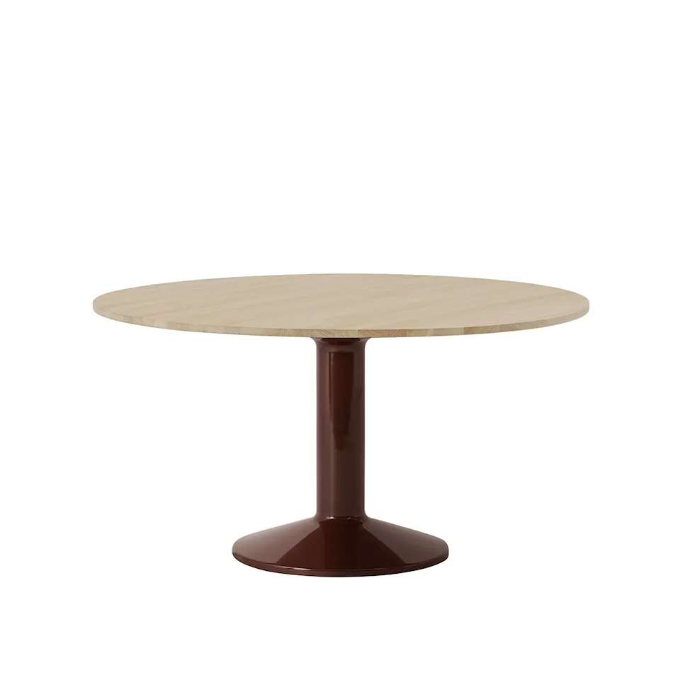 Midst dining table 140 cm oiled oak, dark red