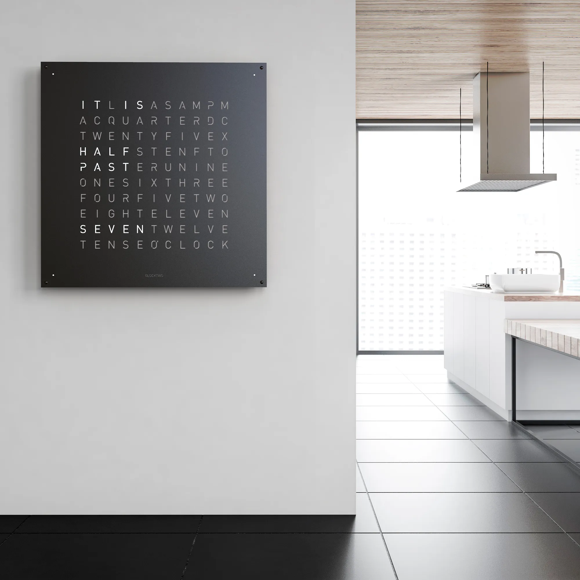 Qlocktwo Earth 90 Creator's Edition – Black Pepper - 3