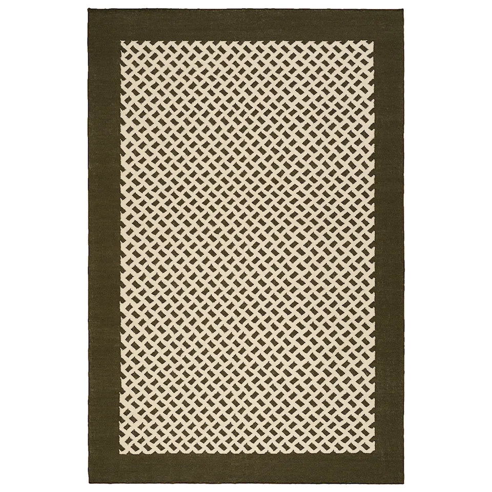 Orleans Beige/Green uldtæppe