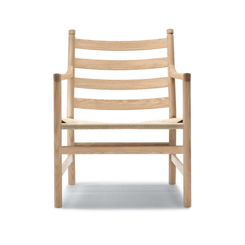 CH44 fauteuil eiken/naturel gevlochten papierkoord