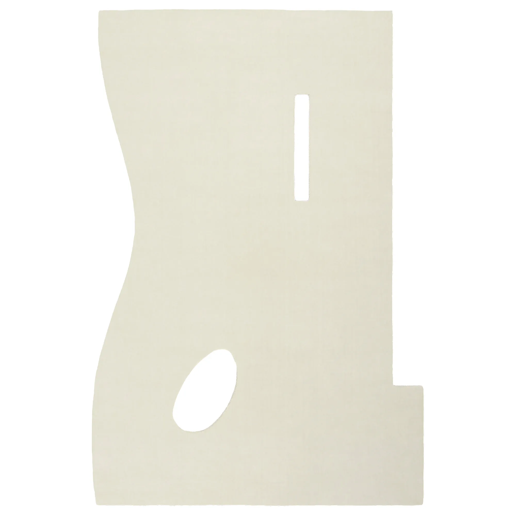 Garance Dusty White Wool Rug - 1