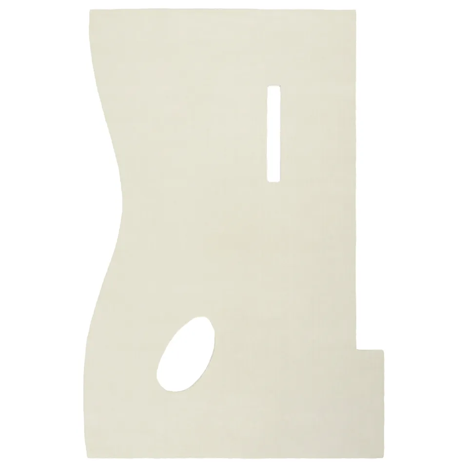 Garance Dusty White Wool Rug