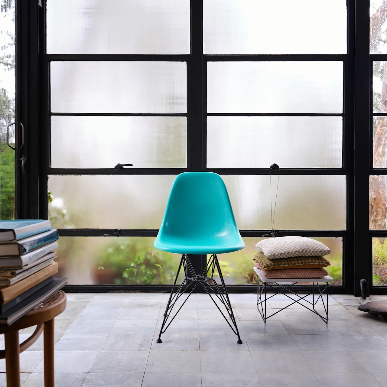 Eames Fiberglass Side Chair stol Turquoise