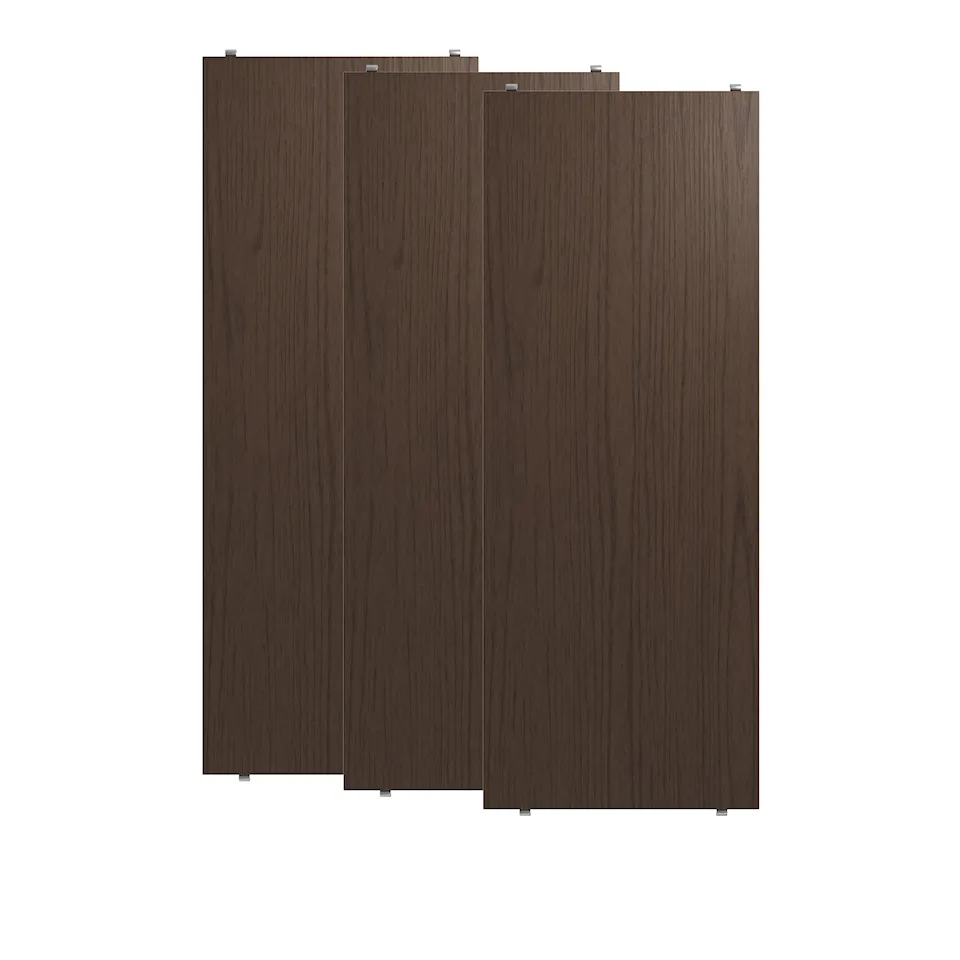 Shelves 78 x 30 cm 3-pack dark oak