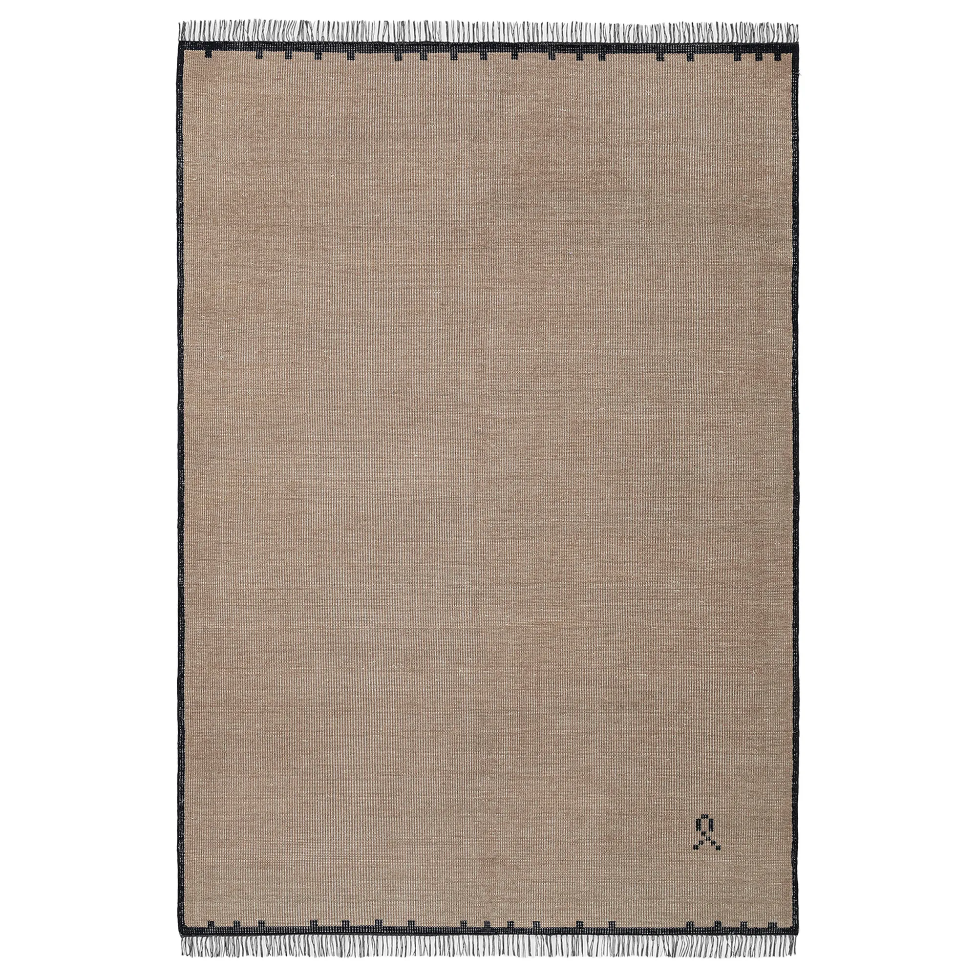 Elder 01 Black Wool Rug - 1