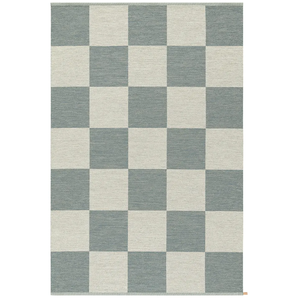 Checkerboard Icon Polarized Blue 251 Wool Rug