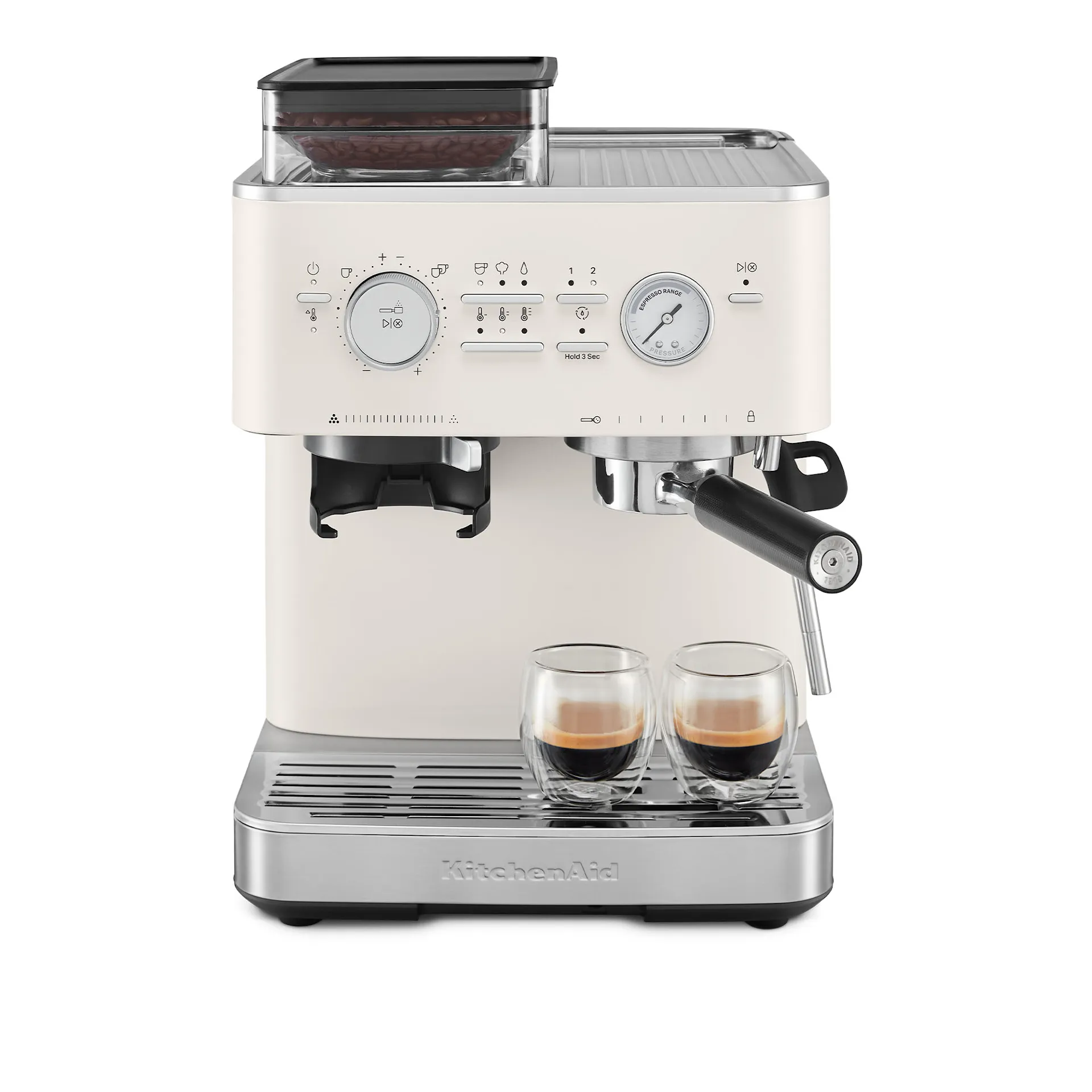 Semi-automatic espresso machine with grinder porcelain white 5KES6551EPL - KitchenAid - NO GA