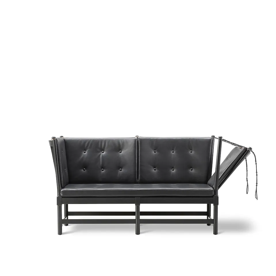 The Spoke-Back 2-Seater Sofa Black Lacquered Oak