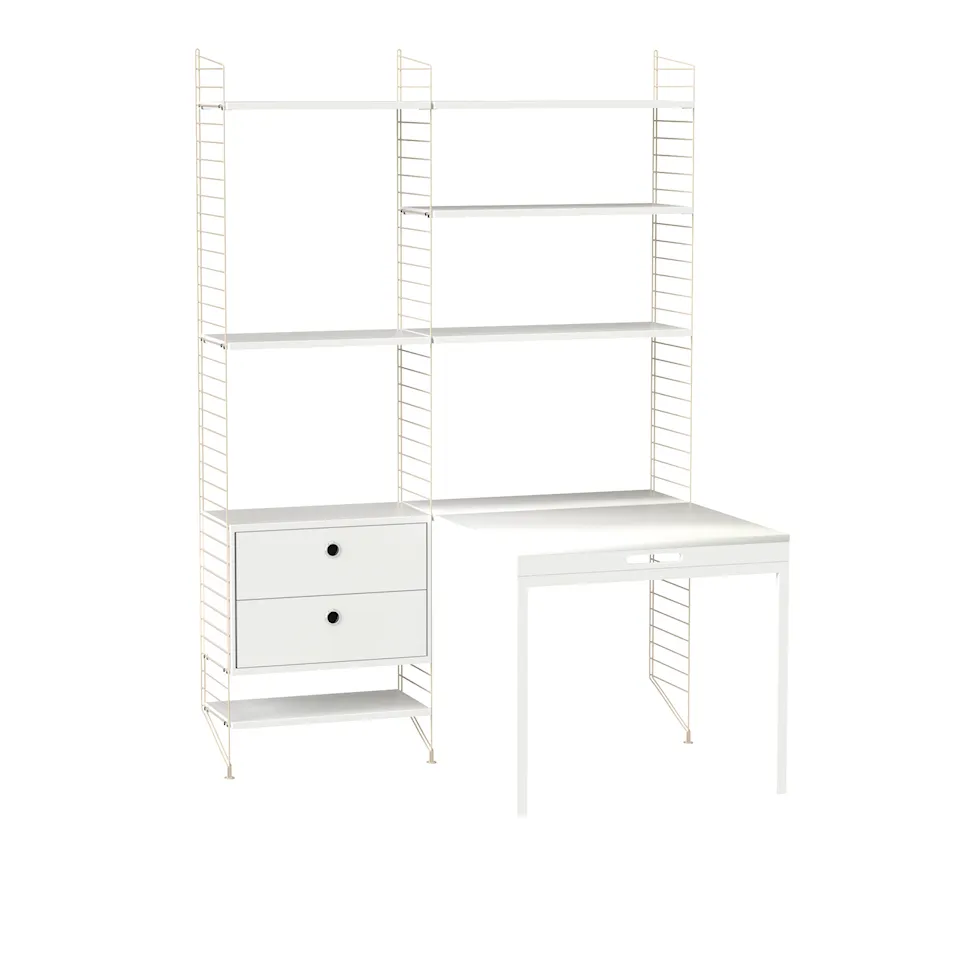 Kontor Hyllsystem E Vit / Beige