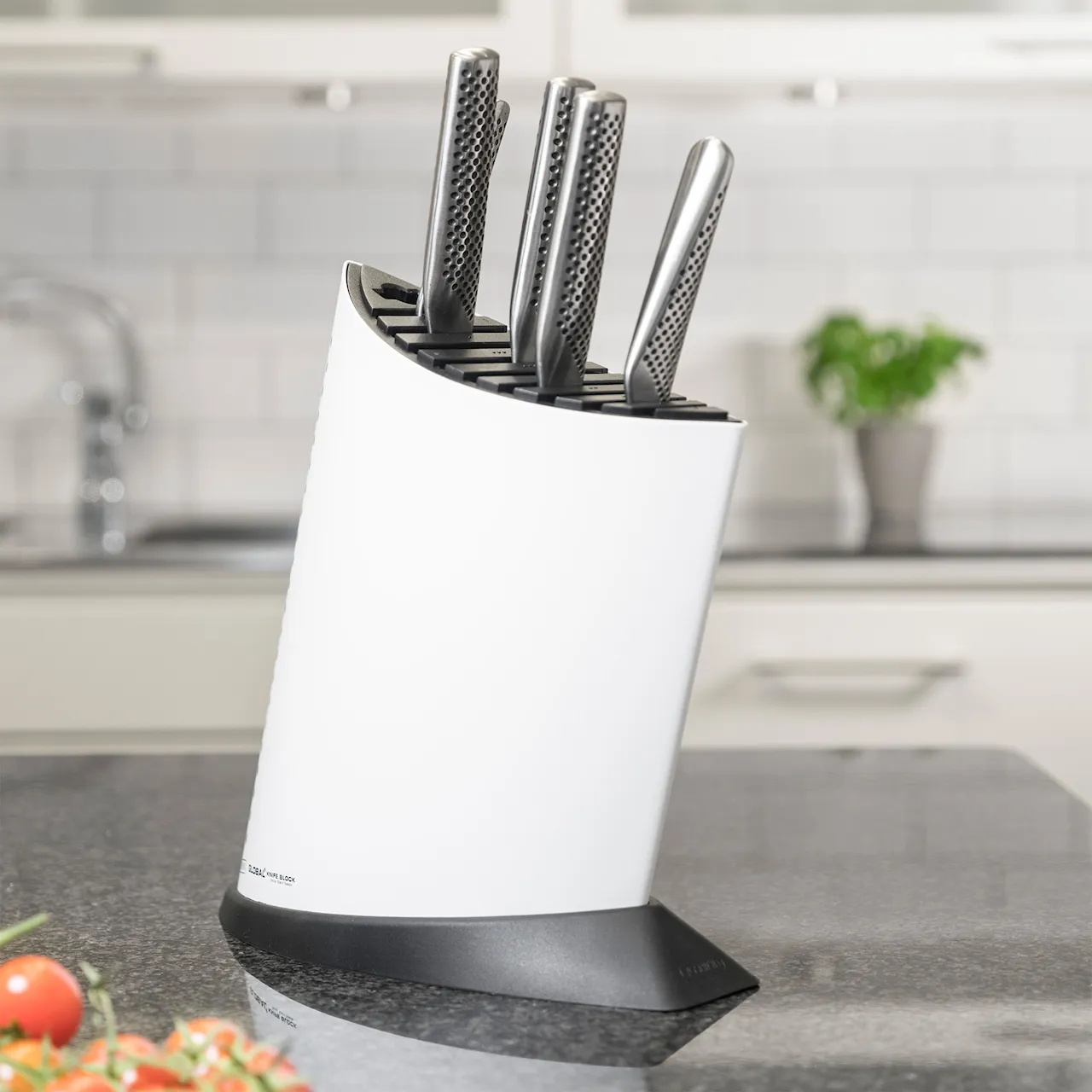 Global GKB-52CW Knife Block White 9+1