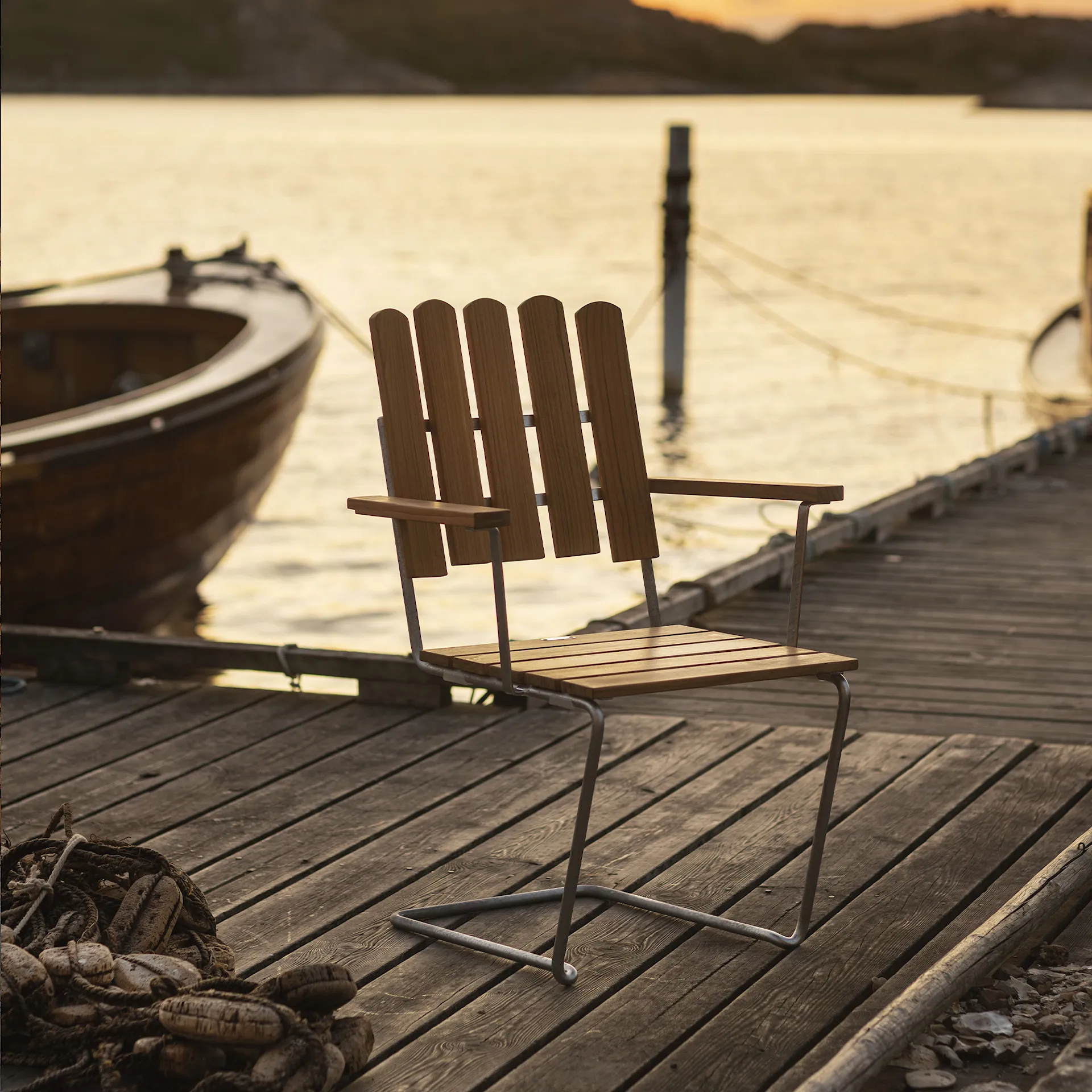 A2 armchair galvanized frame - Grythyttan Stålmöbler - NO GA