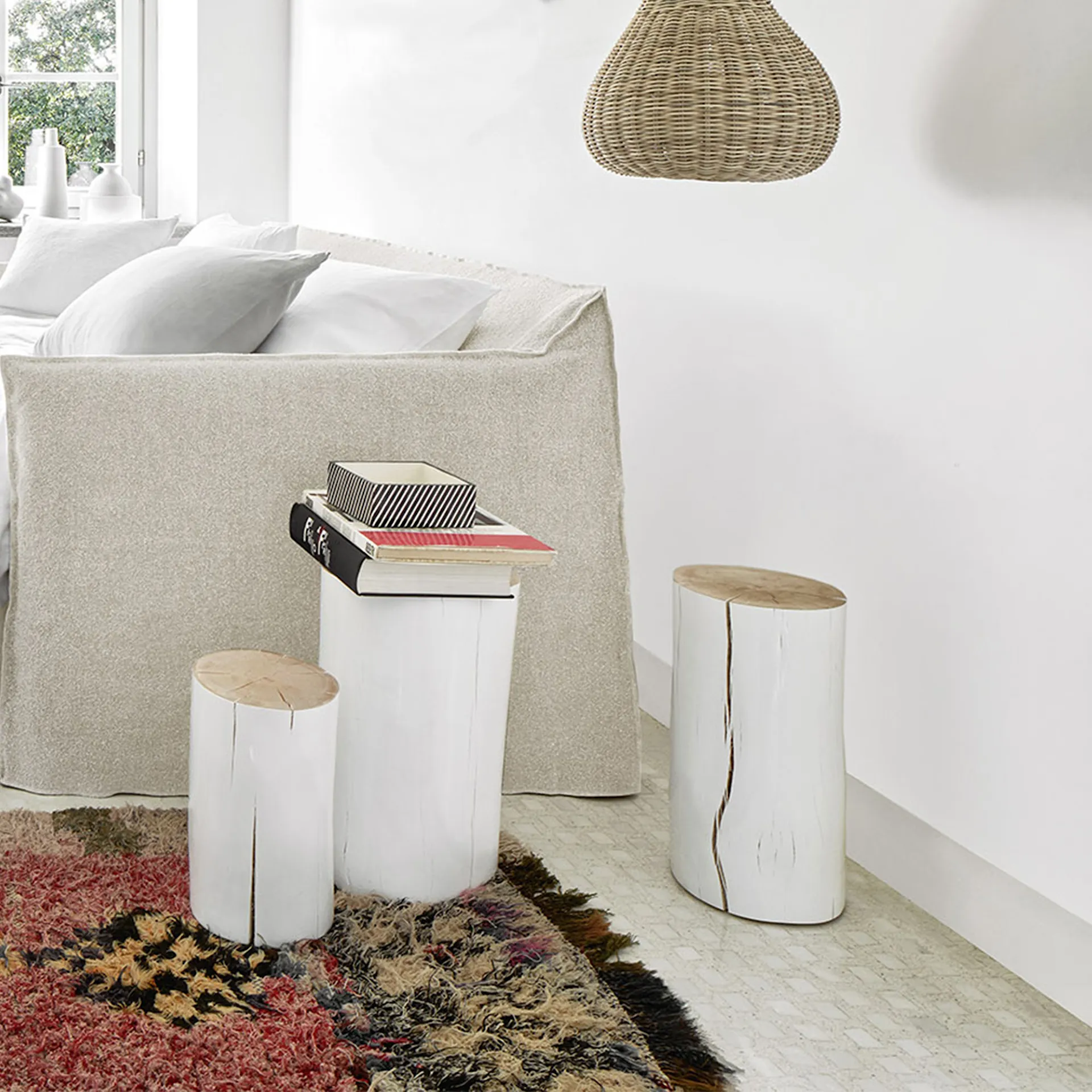 Log Side Table - Bianco - Gervasoni - Paola Navone - NO GA