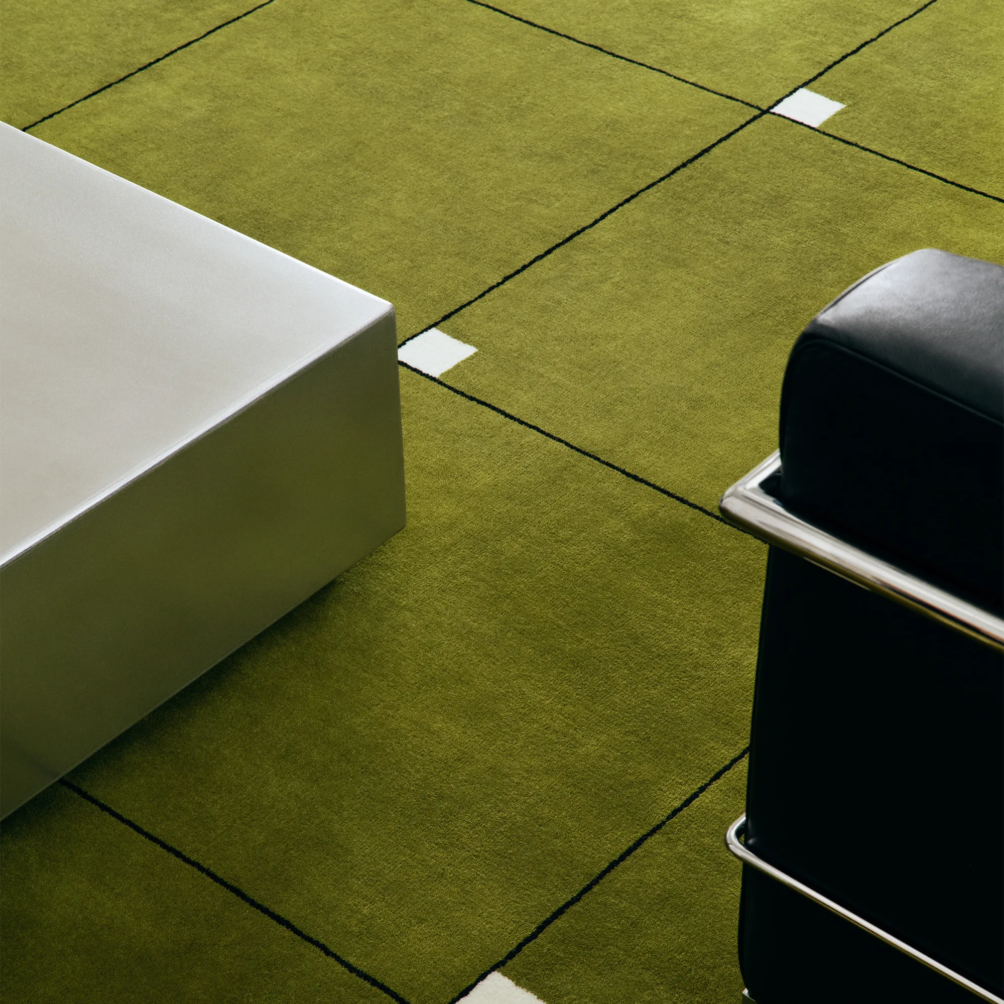 Modern Milano Green Wool Rug - 3