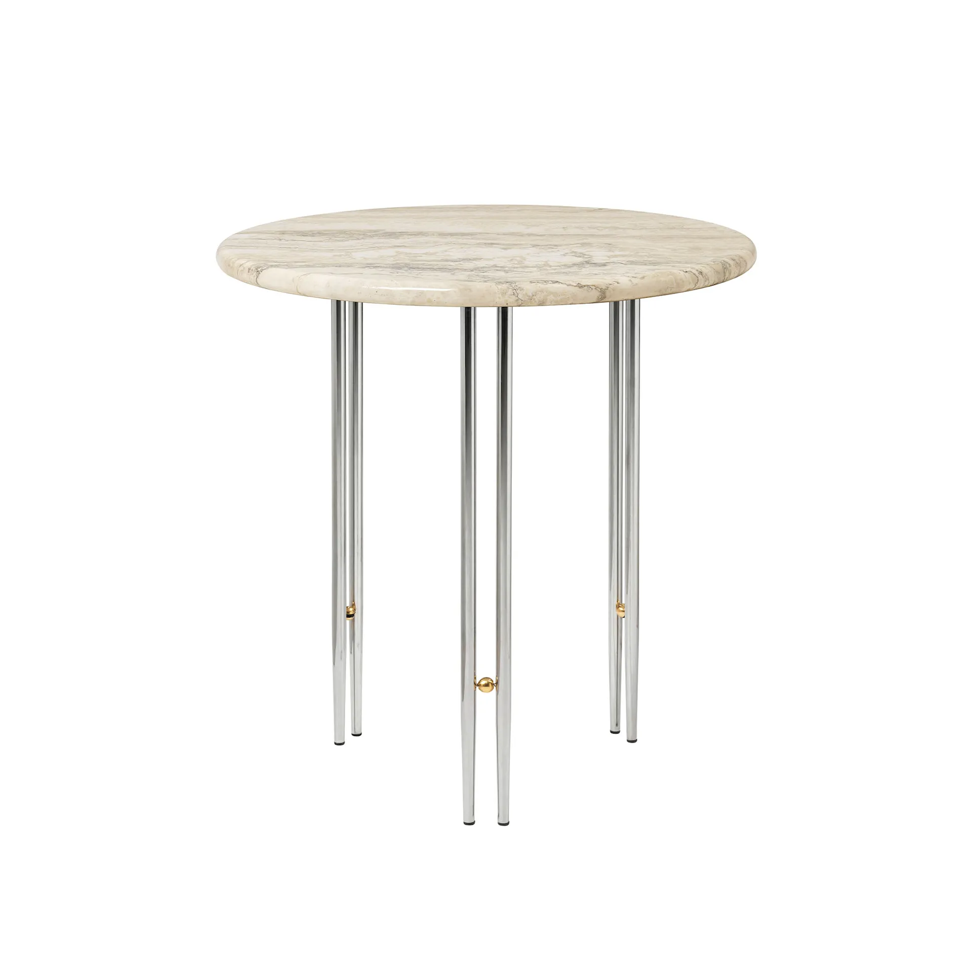 IOI Side Table - Round, Ø50 Top Rippled Beige - Gubi - GamFratesi - NO GA