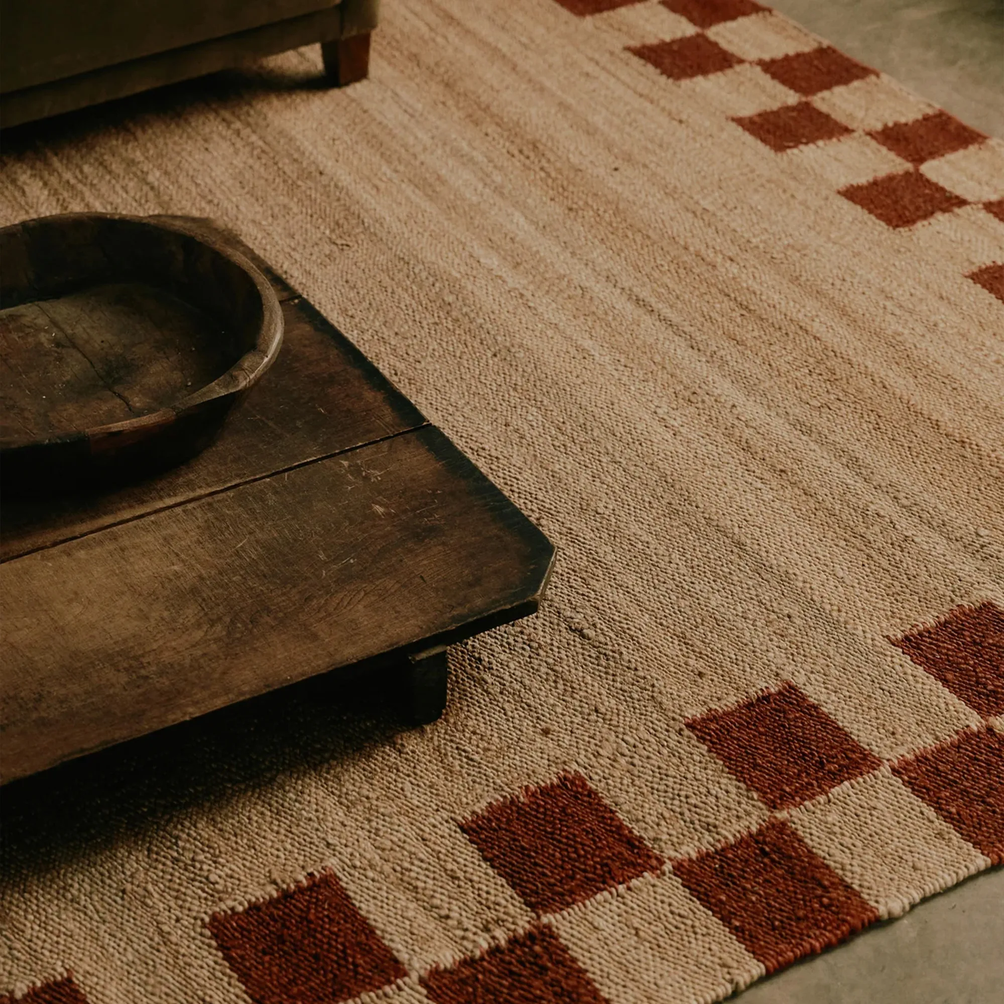 Jute Border Red Rug - 3