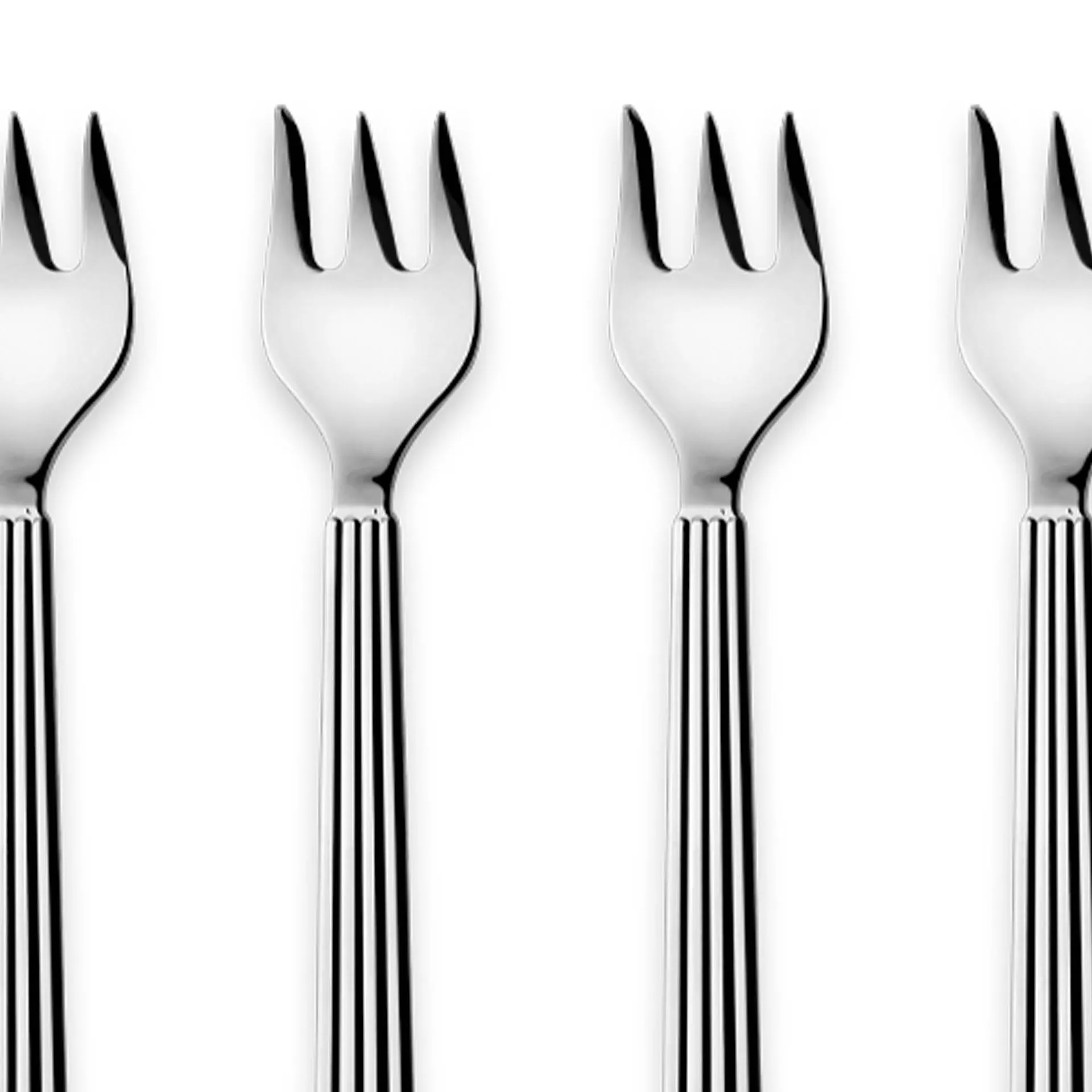 Bernadotte Cake Forks - Set of 4 - Georg Jensen - Sigvard Bernadotte - NO GA