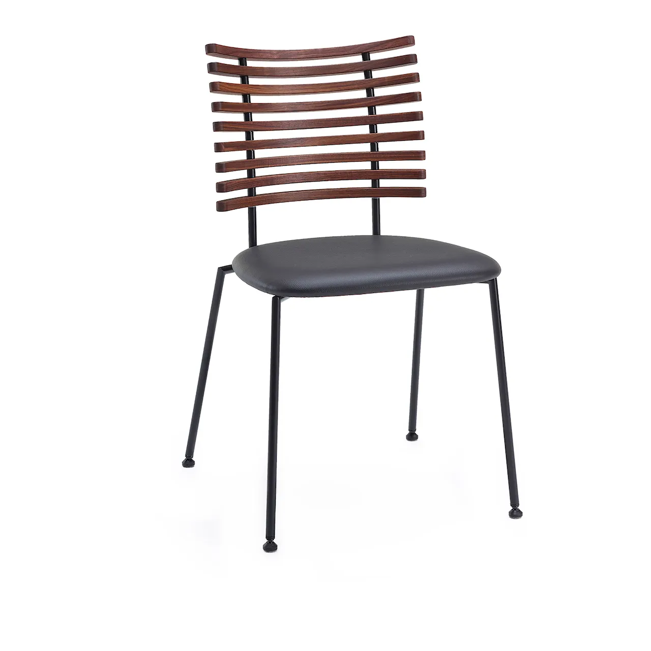 Tiger, Oiled oak, Base in Black powder coated steel, Seat in Naver Select leather - Black