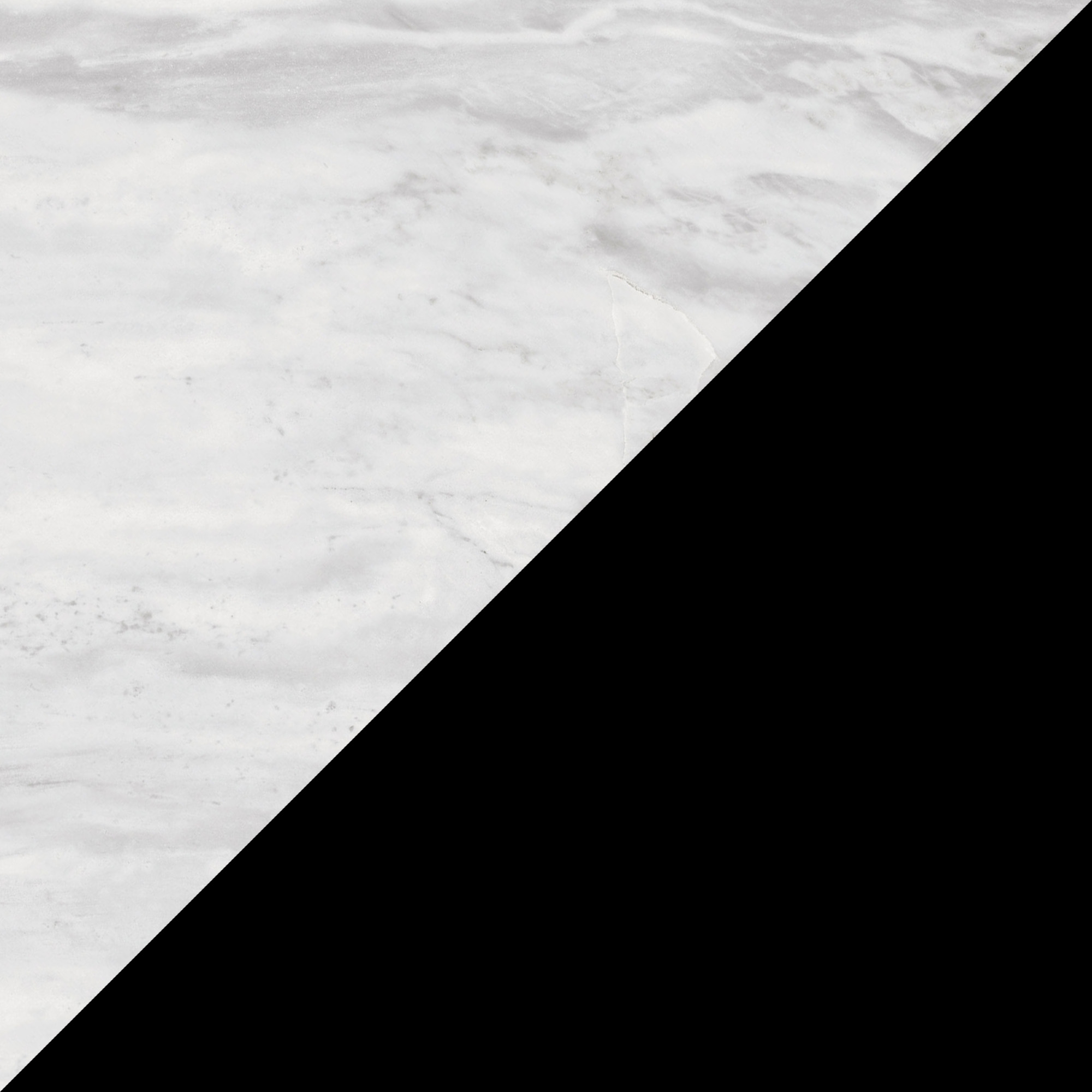 White Carrara Marble/Black Legs