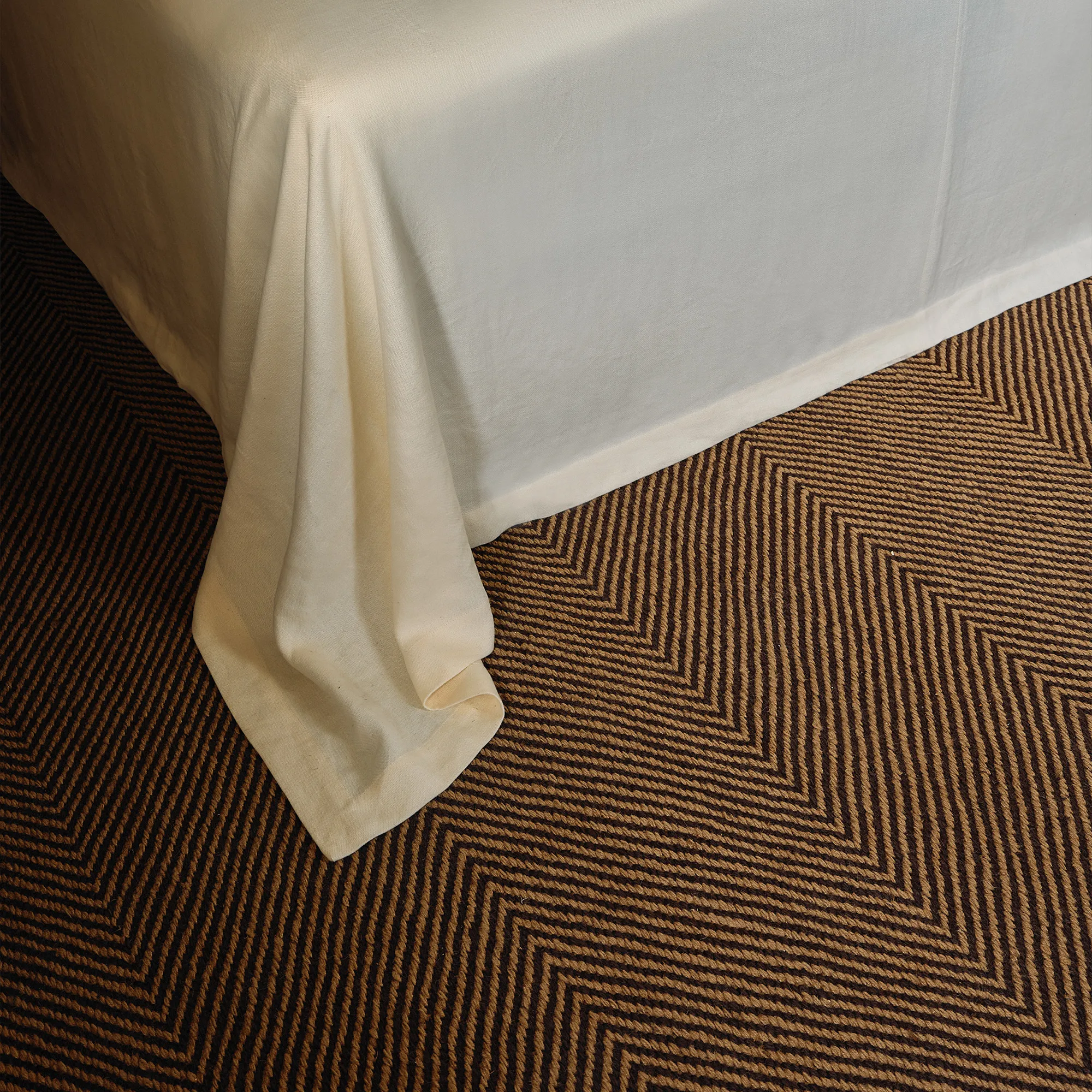 Jute Herringbone Natural/Brown matto - 6