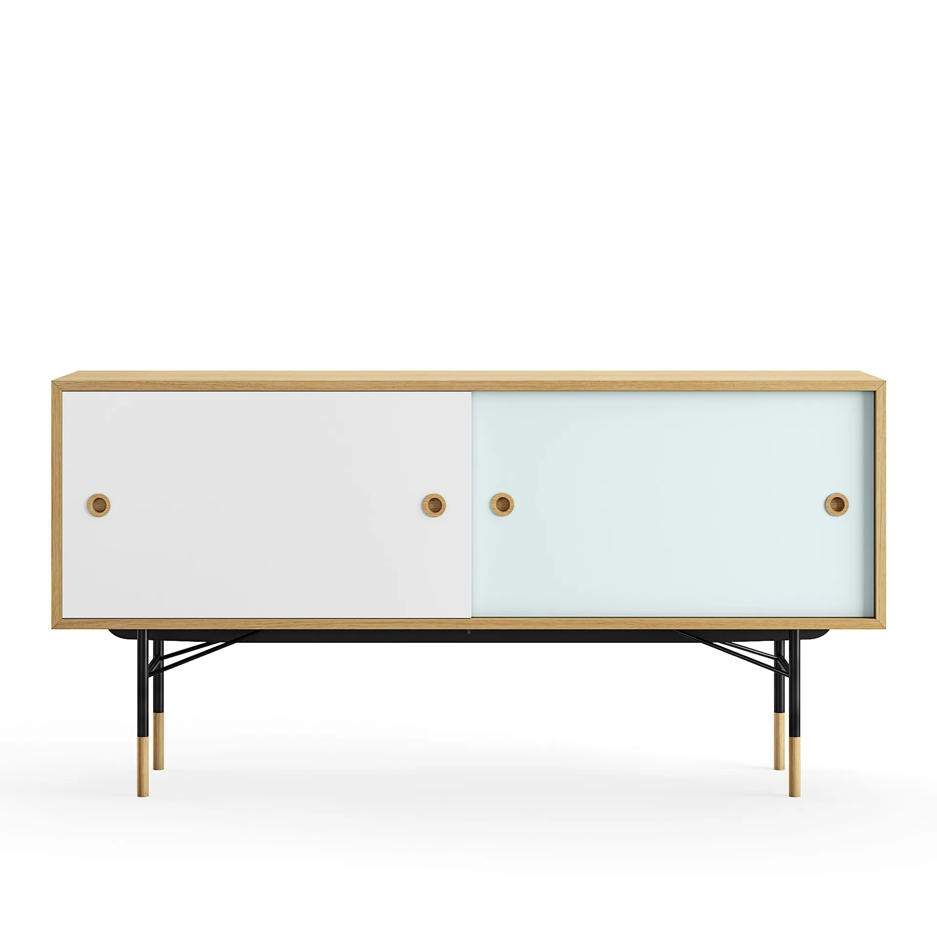 Sideboard utan lådor Dark oiled oak White/Light Blue - House of Finn Juhl - Finn Juhl - NO GA