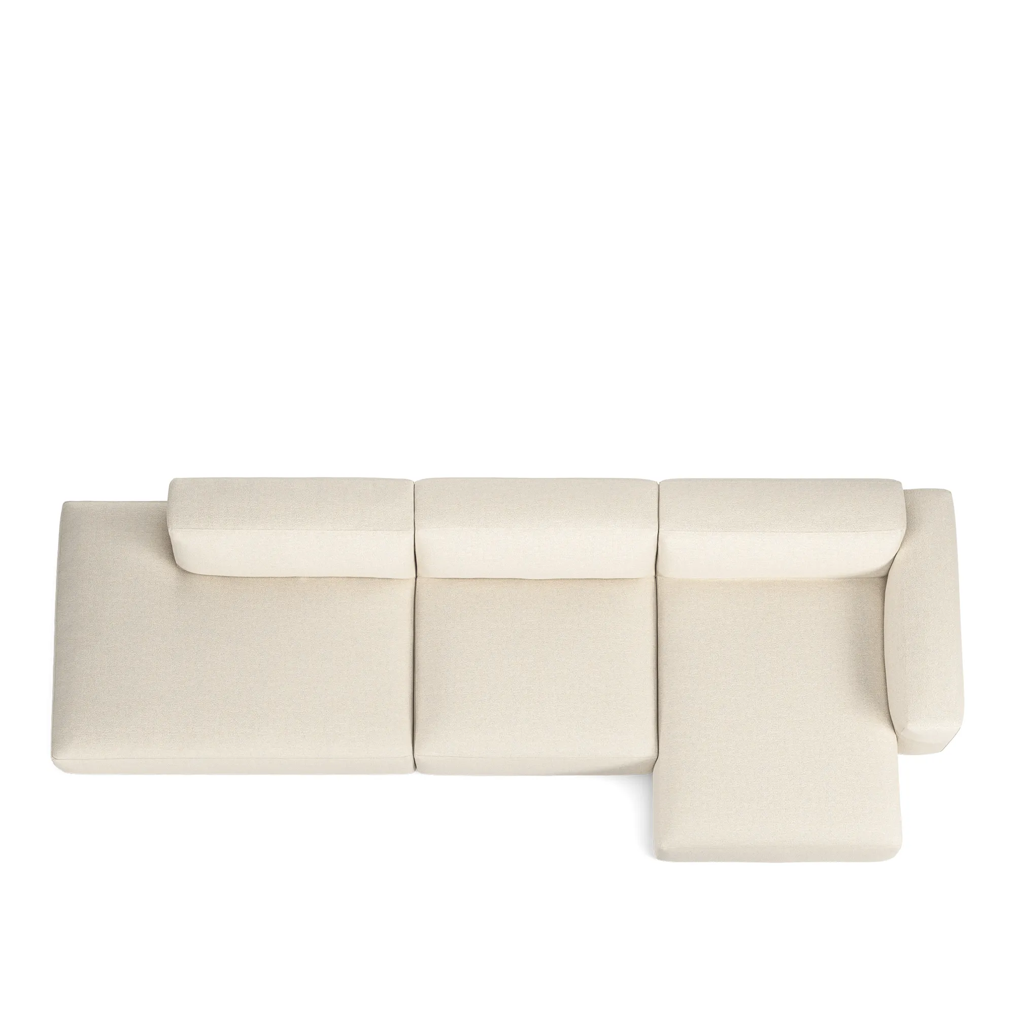 Brick 3-Seater Chaise Lounge Open End Left - 8