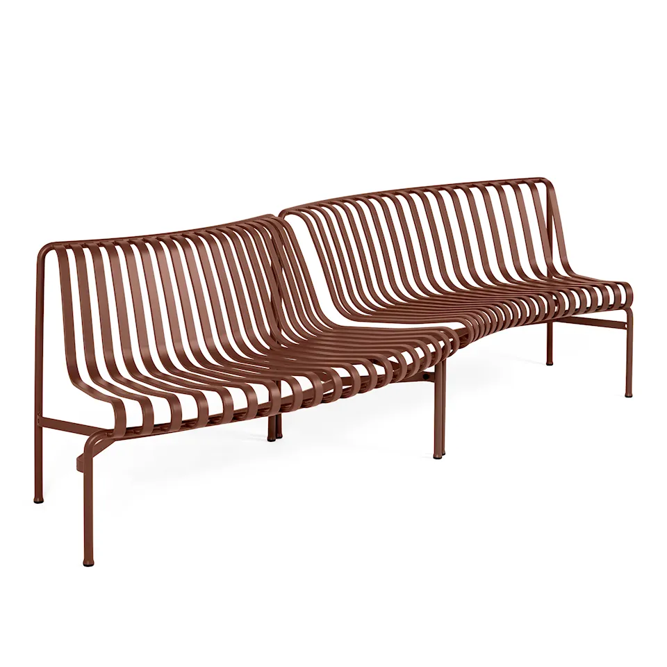 Palissade Park Dining Bench In/Out starter set, Set of 2 - Iron Red