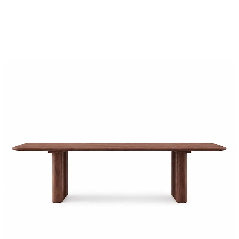 Plush rectangular dining table