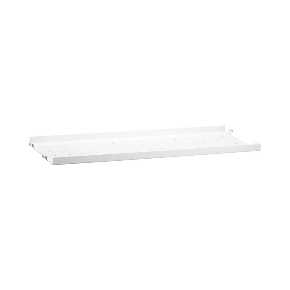 Metal shelf 58x20cm låg kant white