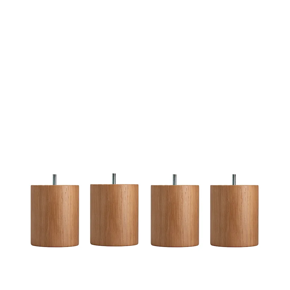 DUX SC bed leg round oak wide 4-pack