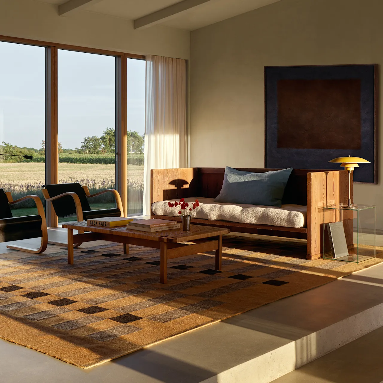 Tradition 01 Orange wool rug