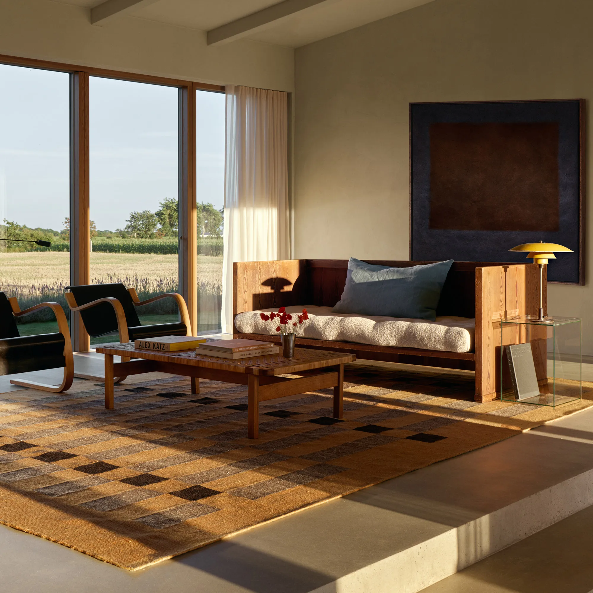 Tradition 01 Orange wool rug - 2