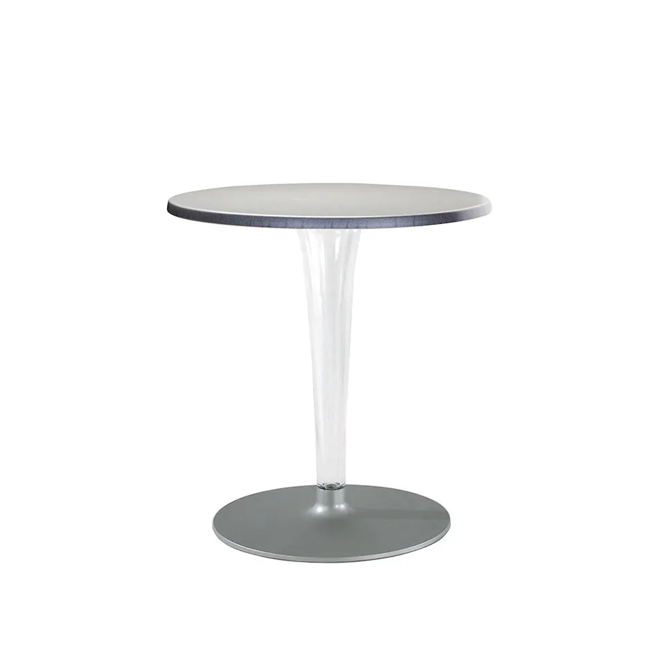 Top Top Table 4202 Ø70, Aluminium Melamine Top, Rounded Base