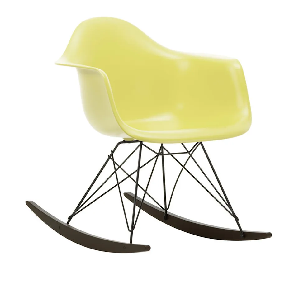 Eames RE Plastic Armchair RAR schommelstoel Basic Dark/Dark Maple