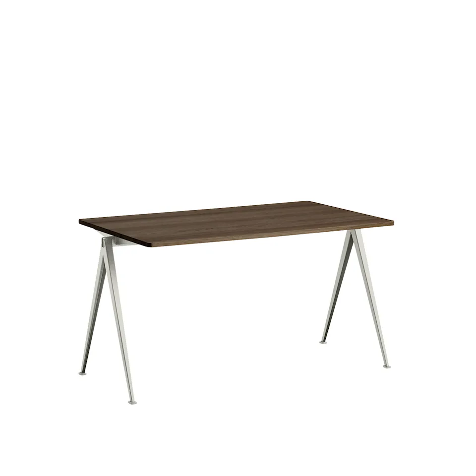 Pyramid Table 01 - Beige Base - Smoked Oak - 140x75 cm