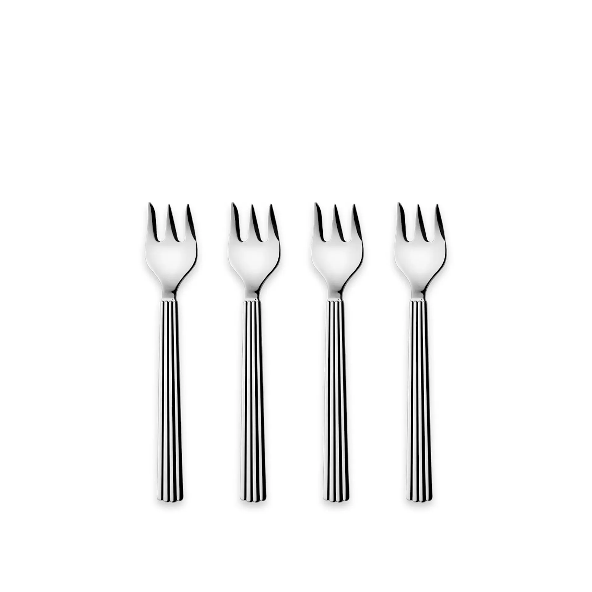 Bernadotte Cake Forks - Set of 4 - Georg Jensen - Sigvard Bernadotte - NO GA