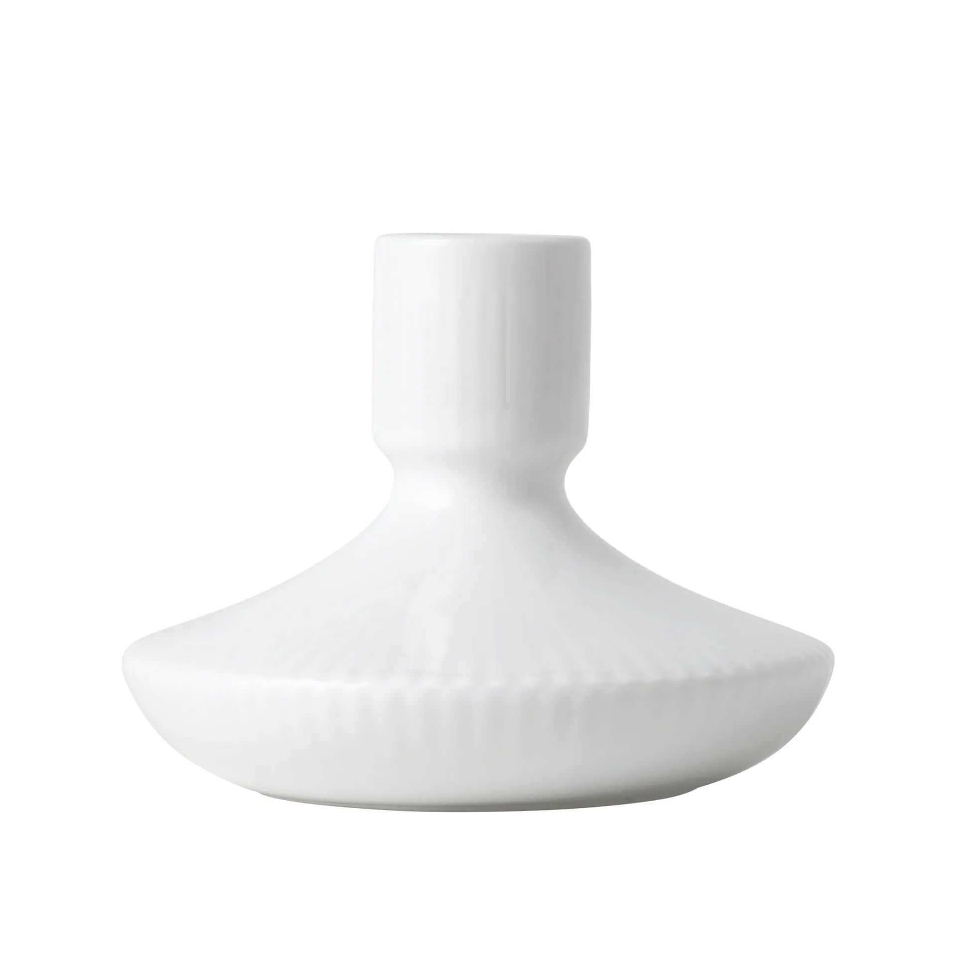 White Fluted Lysestage 8 cm - Royal Copenhagen - NO GA