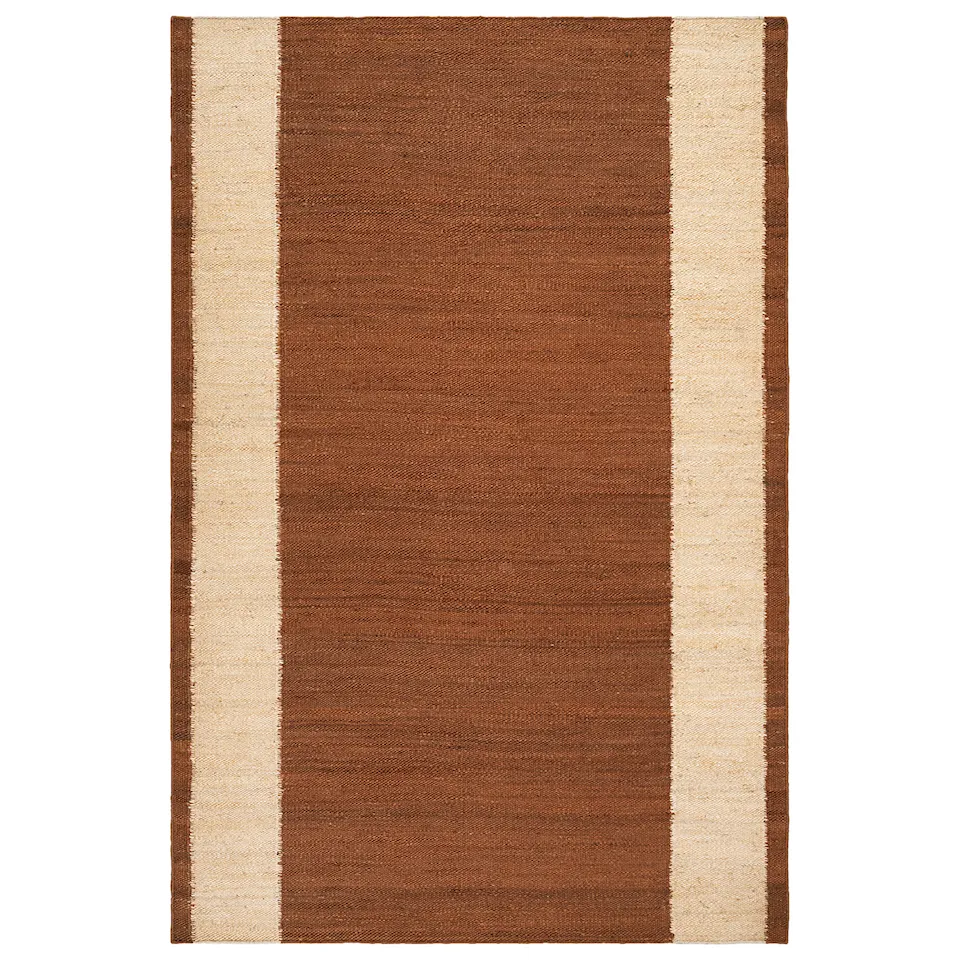 Jute Stripes Red Rug